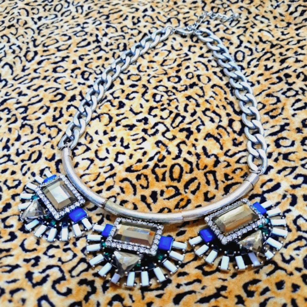 🌈ART DECO GEMSTONE & CHAIN NECKLACE